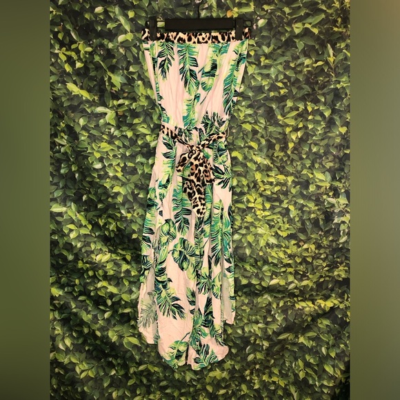 Venus Tropical Leaf Print Jumpsuit XS-S NWOT - Picture 2 of 16